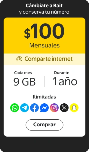 Recarga Mi Bait $100 Portabilidad móvil