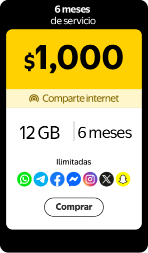 Recarga Paquete 6 meses móvil